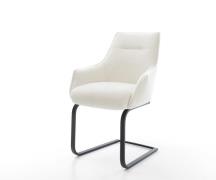 Freischwinger Alja-Flex mit Armlehnen Bouclé Soft Beige Freischwinger ...