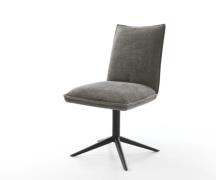 Drehstuhl Lelio-Flex Bouclé Soft Schlamm Fußkreuz Schwarz 360° drehbar...