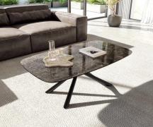 Couchtisch Edge Boot 120x70 cm Keramik Emperador Extra Lucidato Dunkel...