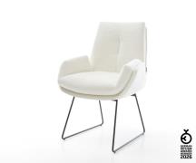 Esszimmerstuhl Clea-Flex Bouclé Soft Beige Kufengestell Schwarz