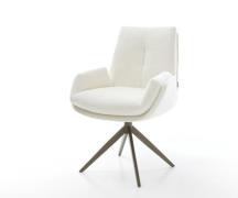 Drehstuhl Clea-Flex Bouclé Soft Beige Kreuzgestell breit Effektfinish ...