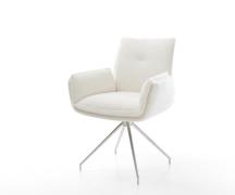 Esszimmerstuhl Nela-Flex Bouclé Soft Beige Kreuzgestell konisch Edelst...