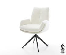 Drehstuhl Clea-Flex Bouclé Soft Beige Kreuzgestell breit Schwarz 360° ...