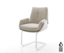 Freischwinger Clea-Flex Webstoff Soft Beige Freischwinger flach Weiß