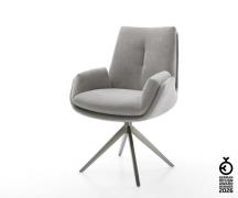 Drehstuhl Clea-Flex Strukturstoff Soft Grau Kreuzgestell breit Graphit...