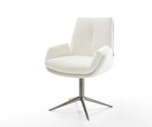 Drehstuhl Clea-Flex Bouclé Soft Beige Fußkreuz Graphit 360° drehbar Wi...