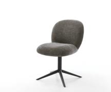 Drehstuhl Nube-Flex Bouclé Soft Schlamm Fußkreuz Schwarz 360° drehbar ...