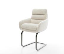 Freischwinger Abelia-Flex mit Armlehnen Teddystoff Beige Freischwinger...