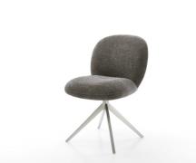 Drehstuhl Nube-Flex Bouclé Soft Schlamm Kreuzgestell breit Edelstahl 3...