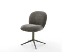 Drehstuhl Nube-Flex Bouclé Soft Schlamm Fußkreuz Effektfinish Titan 36...