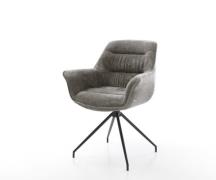 Esszimmerstuhl Kaira-Flex Bouclé Soft Schlamm Kreuzgestell konisch Sch...