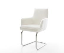 Freischwinger Heira-Flex mit Armlehnen Bouclé Soft Beige Freischwinger...