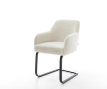 Freischwinger Greg-Flex Teddystoff Beige Freischwinger flach Schwarz T...