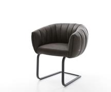 Freischwinger Jada-Flex Mikrofaser Anthrazit Vintage Freischwinger fla...