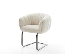 Freischwinger Jada-Flex Teddystoff Beige Freischwinger flach Graphit T...