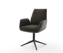 Drehstuhl Zoa-Flex Materialmix Schwarz Fußkreuz Schwarz 360° drehbar W...