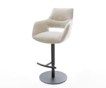 Barstuhl Yago-Flex Webstoff Soft Beige Drehfuß höhenverstellbar Metall...
