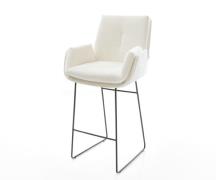 Barstuhl Clea-Flex Bouclé Soft Beige Kufengestell Metall Schwarz