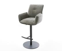 Barstuhl Nela-Flex Bouclé Soft Schlamm Drehfuß höhenverstellbar Metall...