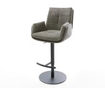 Barstuhl Clea-Flex Bouclé Soft Schlamm Drehfuß höhenverstellbar Metall...