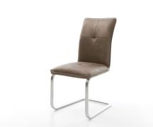 Freischwinger Maddy-Flex Mikrofaser Taupe Vintage Freischwinger flach ...