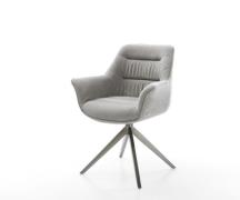 Drehstuhl Kaira-Flex Strukturstoff Soft Grau Kreuzgestell breit Graphi...