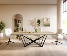 Esstisch Edge Boot 240x120 cm Keramik Laminam® Sabbia Eichefarbig Spid...