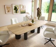 Esstisch Edge Boot 240x120 cm Keramik Laminam® Sabbia Eichefarbig Pili...