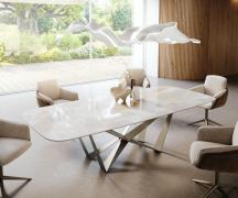 Esstisch Edge Boot 270x120 cm Keramik Iris FMG Onice Grigio Spider Met...