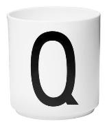A-Z Becher / Porzellan - Buchstabe Q - Design Letters - Weiß