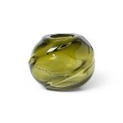 Vase Water Swirl glas grün / Mundgeblasenes Glas- Ø 21 x H 16 cm - Fer...