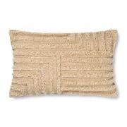 Kissen Crease Wool textil beige / 60 x 40 cm - Handgewebte, handgetuft...