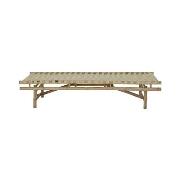 Sofa Vida textil beige holz natur / 190 x 70 cm - Bambus & Stoff - Blo...