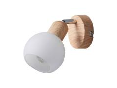 Lindby - Svenka Wandleuchte White/Light Wood/Satin Nickel