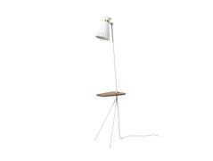 Warm Nordic - Cone Stehleuchte m/Tisch Clear White/Teak