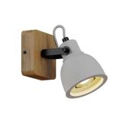 Lindby - Mirka Wandleuchte Grey/Dark Wood