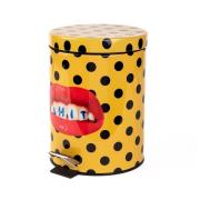 Seletti - Shit Toiletpaper Home Dustbin Ø 20,5xH27,5 Gelb/Schwarz/Mult...