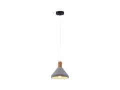 Lindby - Caisy Round Pendelleuchte Concrete/Wood