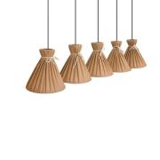 Envostar - Lola 5 Pendelleuchte Cappucino/Beige/Black