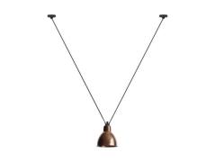 Lampe Gras - 323 L Pendelleuchte Rund Roh Kupfer/Weiß Lampe Gras