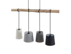 Lindby - Hinai 4 Pendelleuchte Black/Grey/White