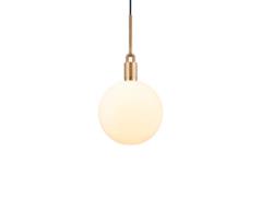 Buster+Punch - Forked Globe Pendelleuchte Dim. Large Opal/Brass