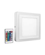 LED COLOR + WHITE SQ 200 mm 19 W (Weiss)