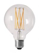 E27 Globlampa 95mm 4W warm yellow dimmable