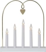 Glossy candlestick (bow) (Weiß)