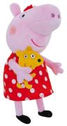 Peppa Wutz in gepunktetem Kleid, Rot