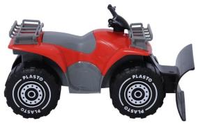 Plasto Quad mit Pflug, Rot