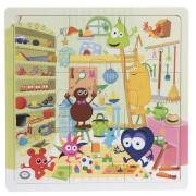 Babblarna Holzpuzzle Babblarna Zimmer für Allerlei 9 Teile