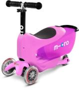 Micro Tretroller Mit Aufbewahrung und Schubstange Mini2go Deluxe Plus,...