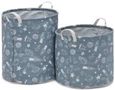 Alice &  Fox Aufbewahrungskorb 2er-Pack Space, Grey/white